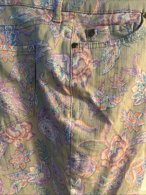 Floral Printed Denim in Lavender and Peach Bandolino jeans